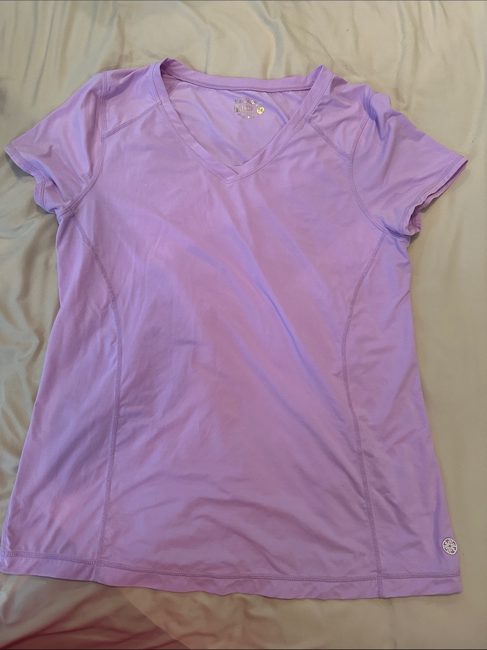 Lilly Pulitzer Light Purple V-Neck Active Tee